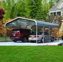 Carports - | Steel Construction | deliveredbarnsandsheds.com